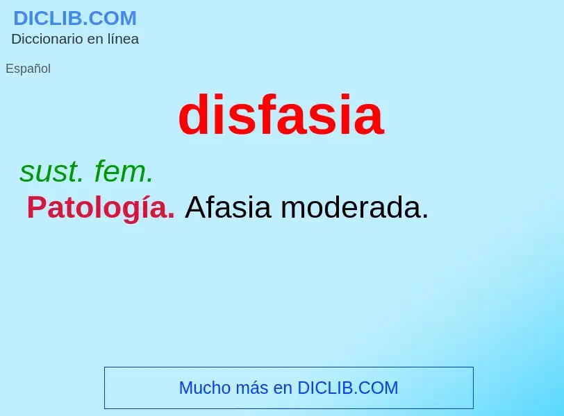 ¿Qué es disfasia? - significado y definición