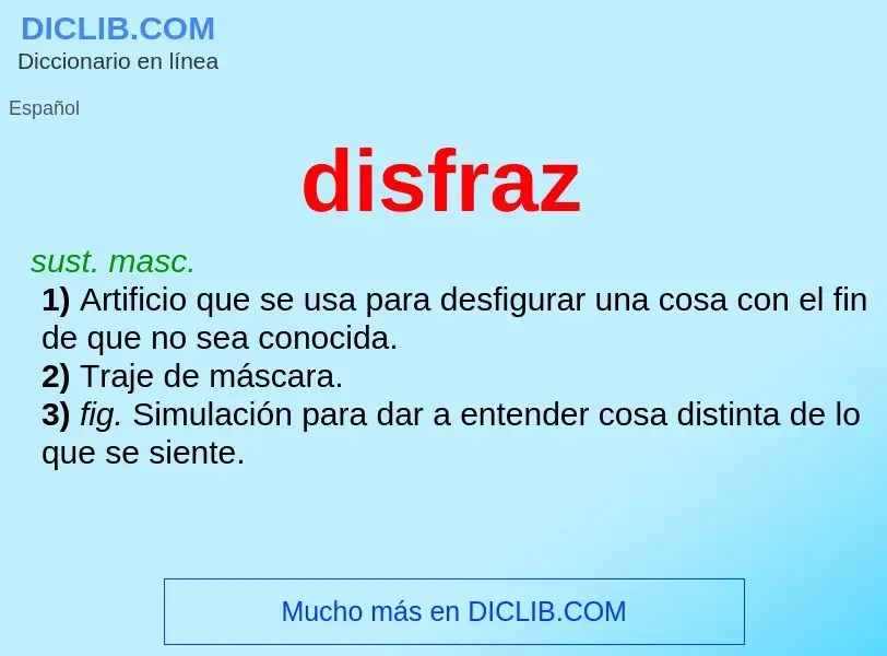 What is disfraz - definition