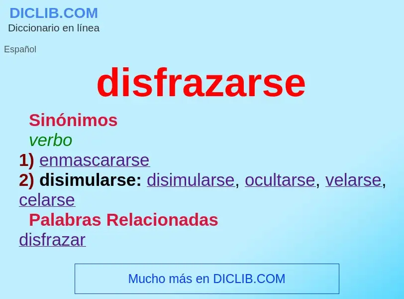 O que é disfrazarse - definição, significado, conceito