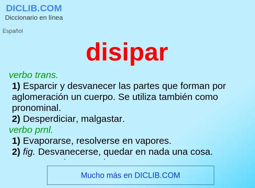 What is disipar - definition