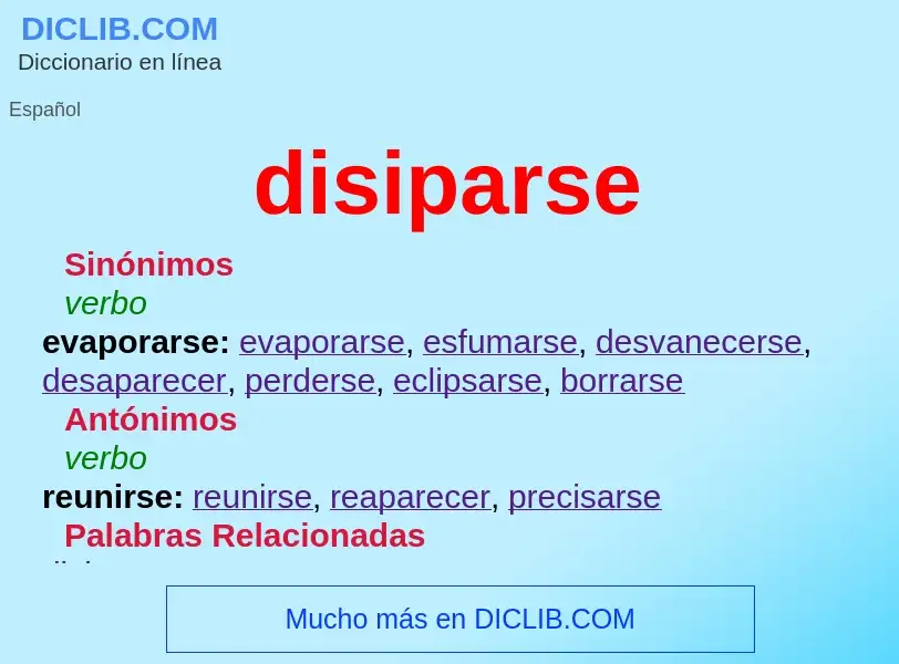 Che cos'è disiparse - definizione