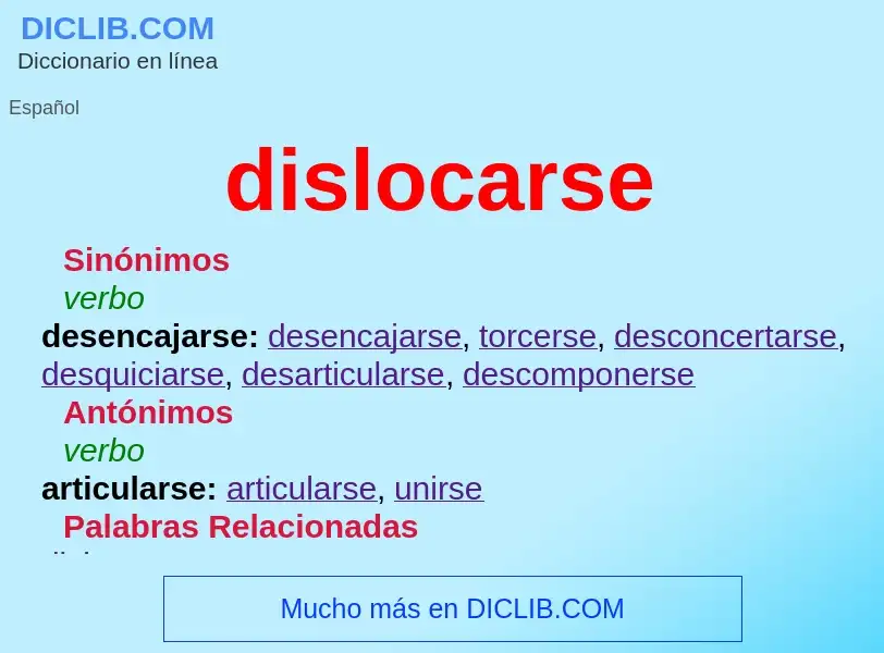 What is dislocarse - meaning and definition