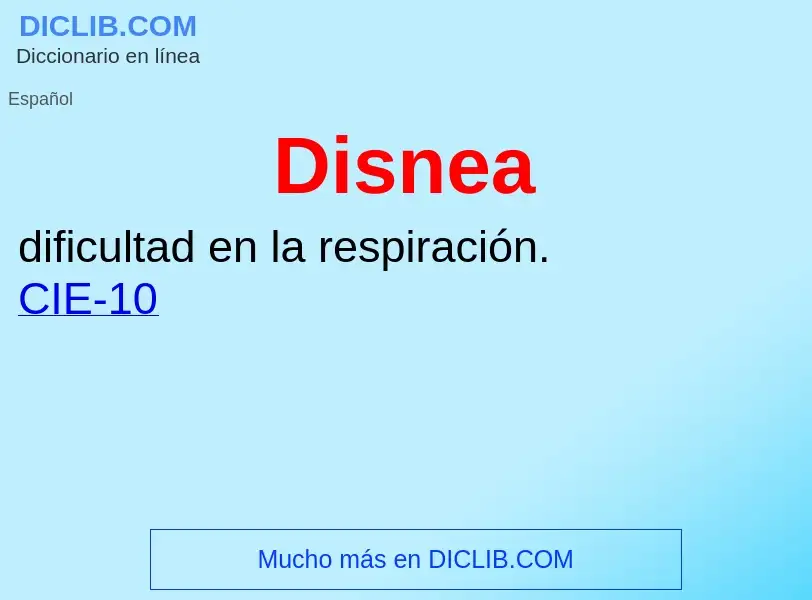 ¿Qué es Disnea? - significado y definición