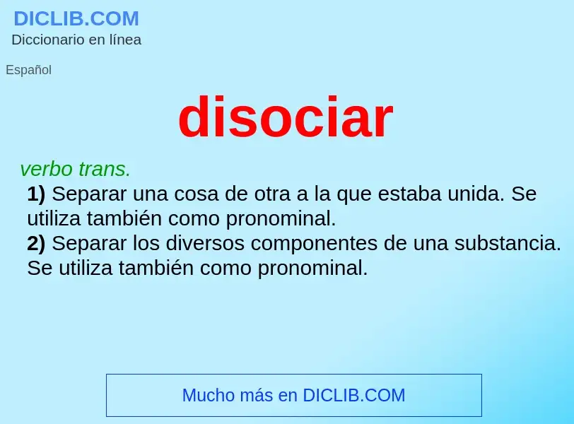 Wat is disociar - definition