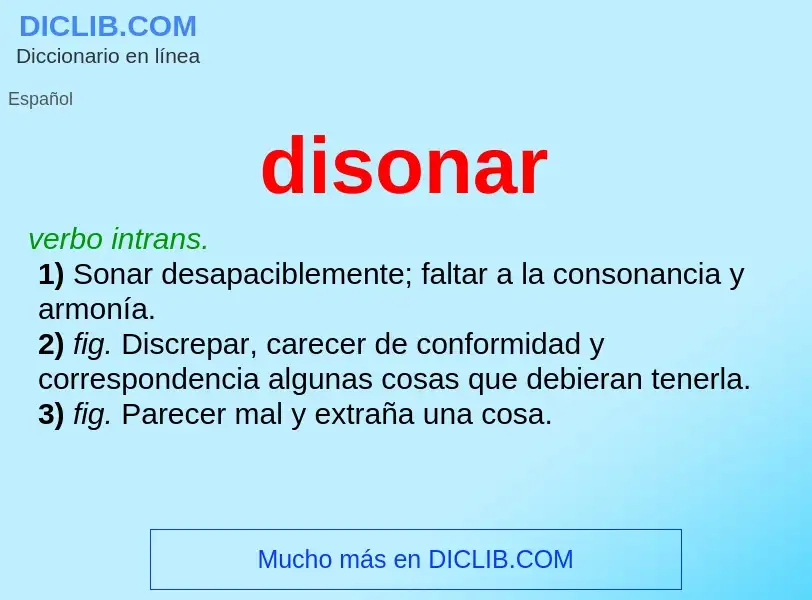 ¿Qué es disonar? - significado y definición