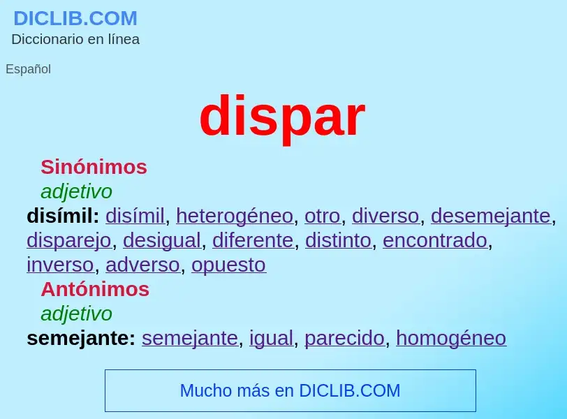 Wat is dispar - definition