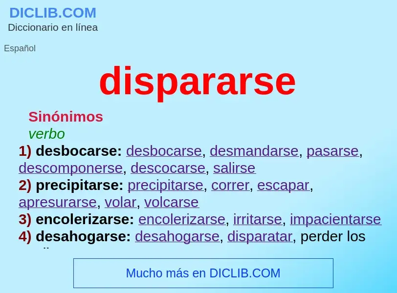 O que é dispararse - definição, significado, conceito