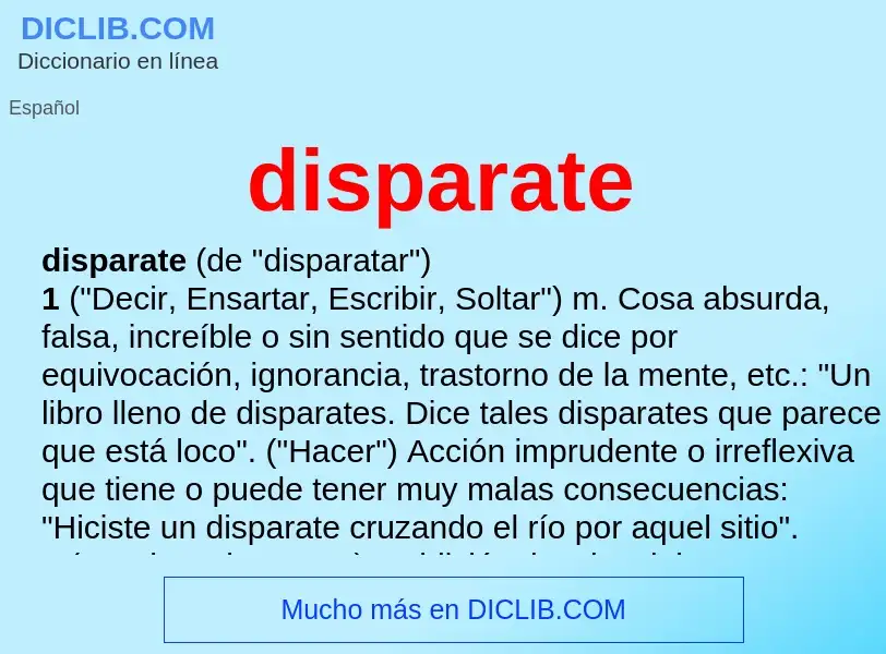 Wat is disparate - definition