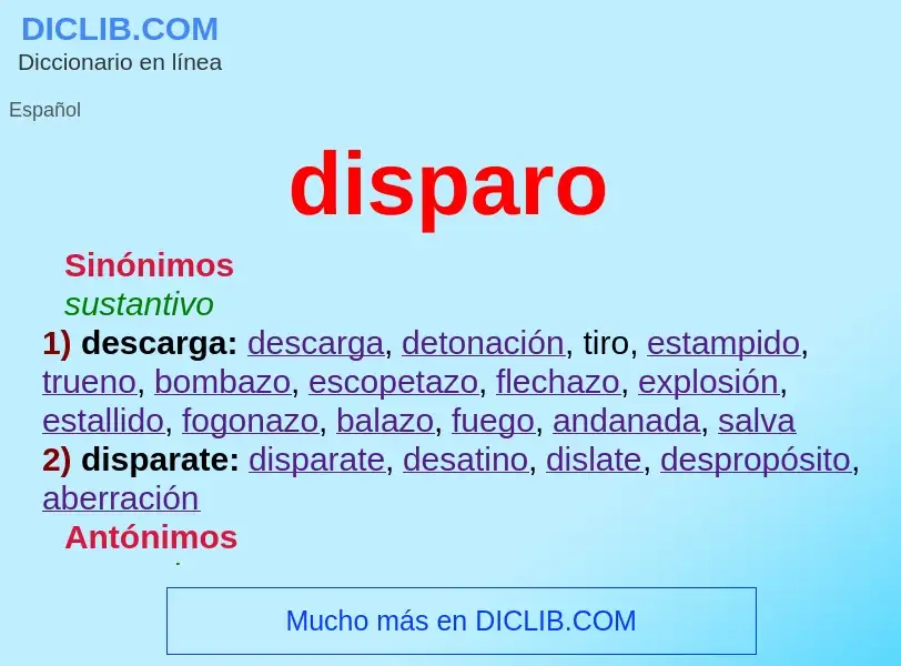 What is disparo - definition