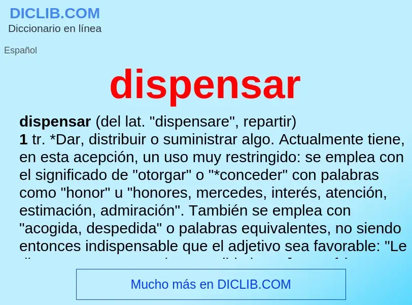 What is dispensar - definition