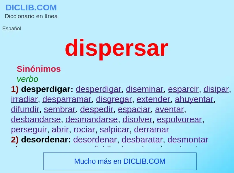 What is dispersar - meaning and definition