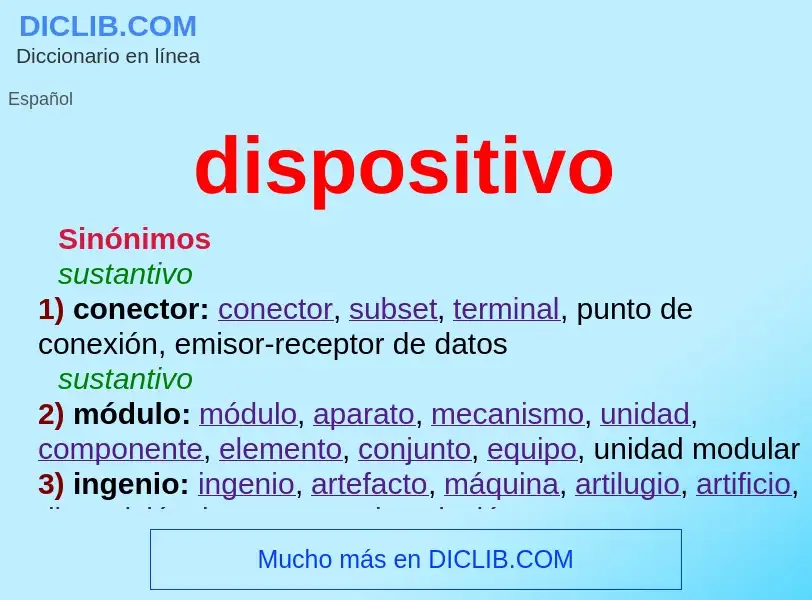 Wat is dispositivo - definition