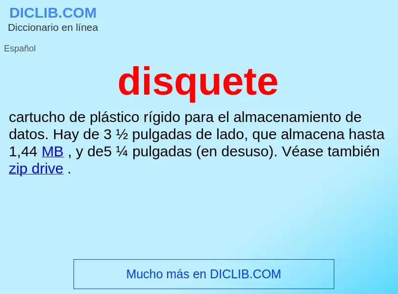 ¿Qué es disquete? - significado y definición