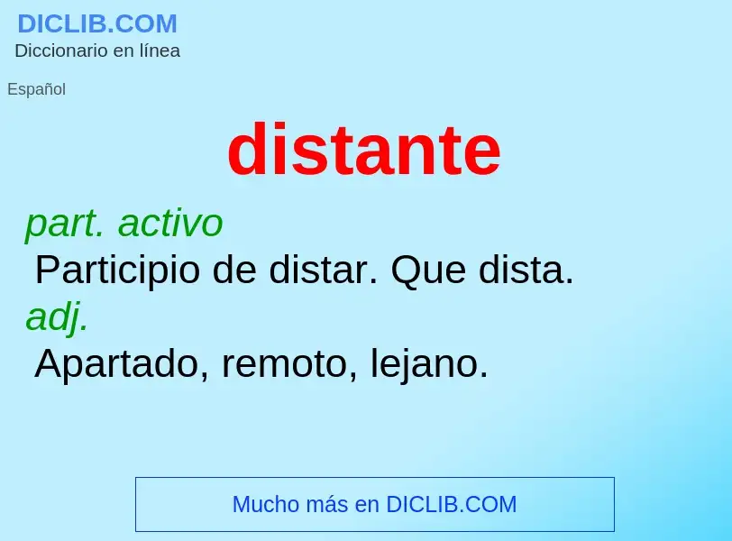 Wat is distante - definition