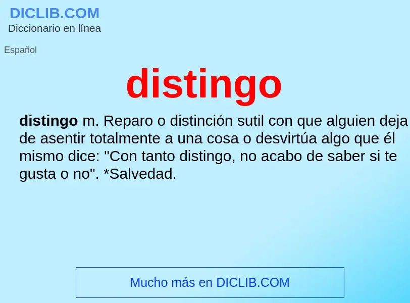 Wat is distingo - definition