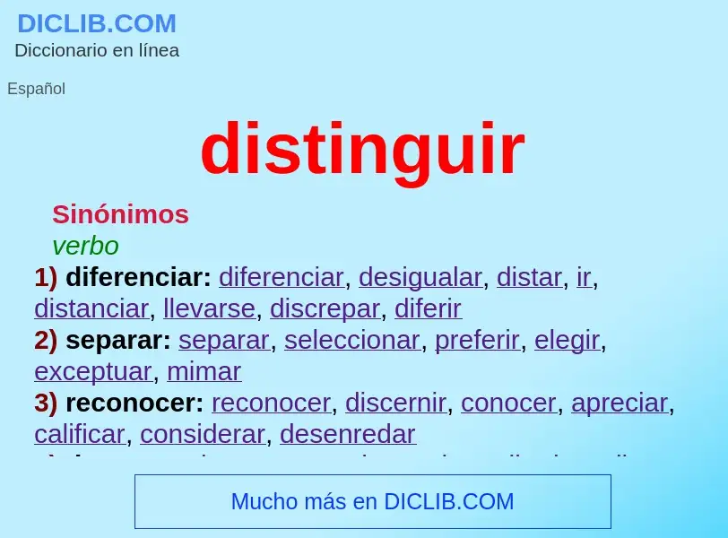 Wat is distinguir - definition