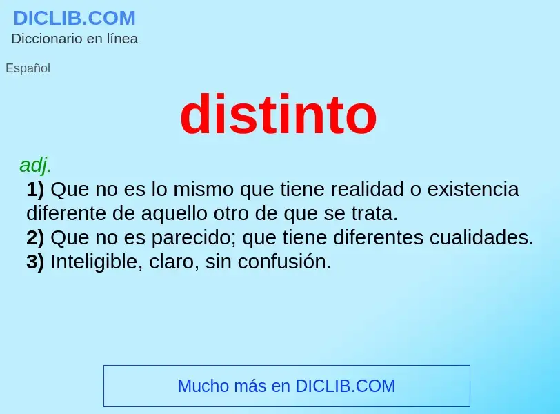 ¿Qué es distinto? - significado y definición