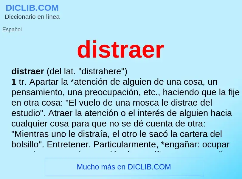 O que é distraer - definição, significado, conceito