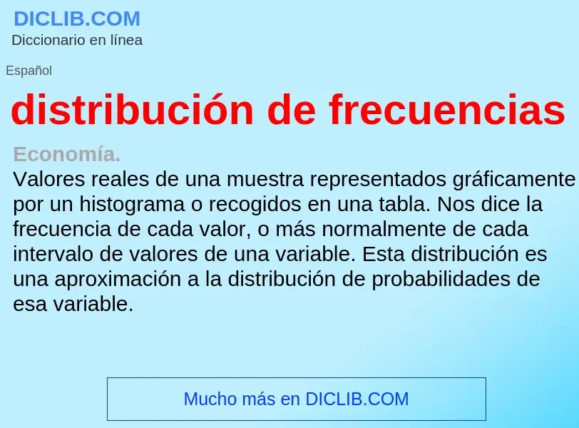 ¿Qué es distribución de frecuencias? - significado y definición