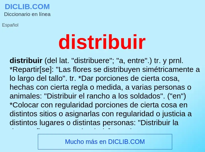 What is distribuir - definition