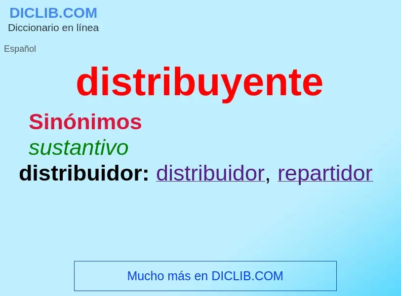 ¿Qué es distribuyente? - significado y definición