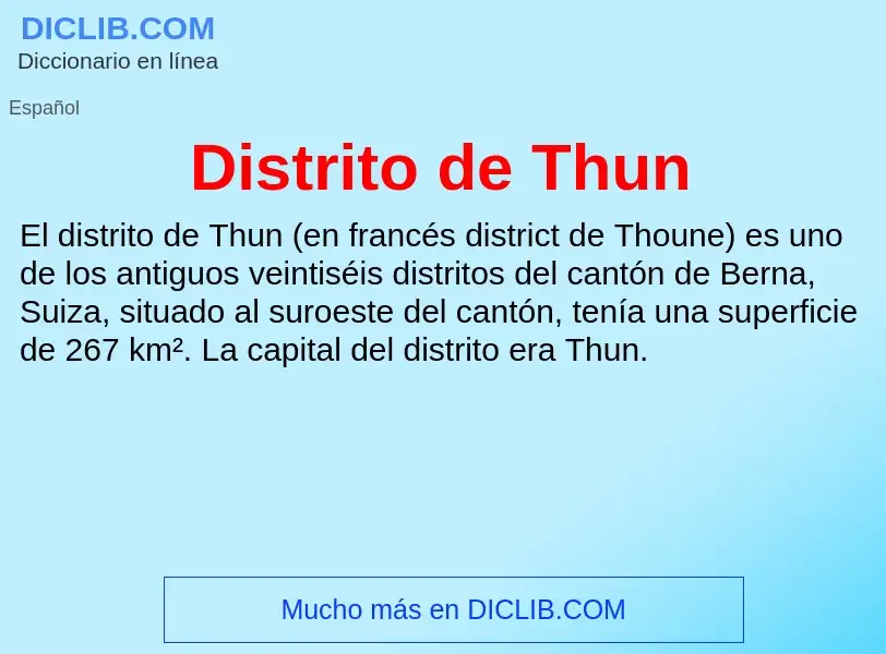 Что такое Distrito de Thun - определение