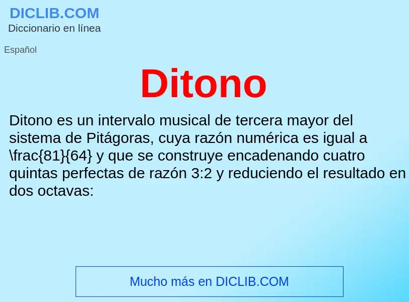 Wat is Ditono - definition