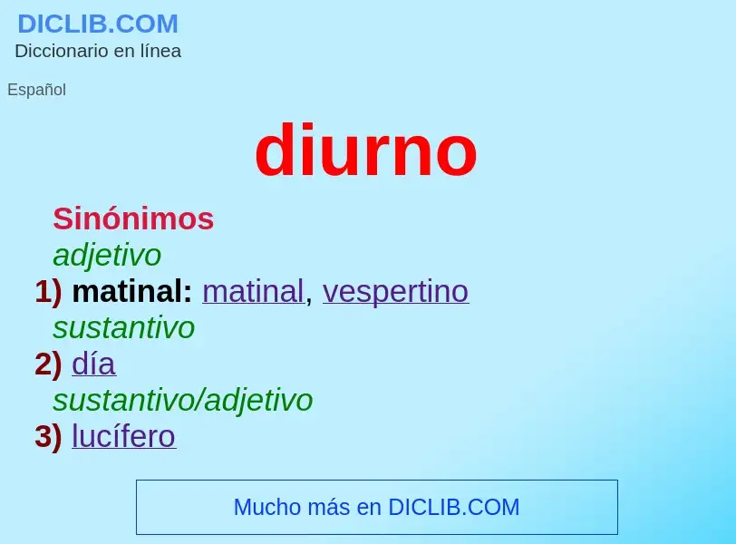 Wat is diurno - definition