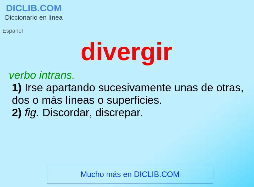 Was ist divergir - Definition