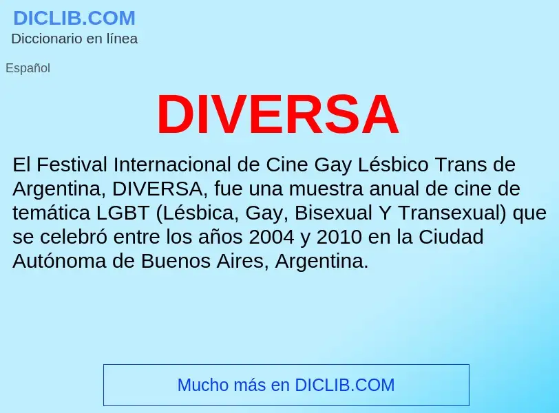 ¿Qué es DIVERSA? - significado y definición