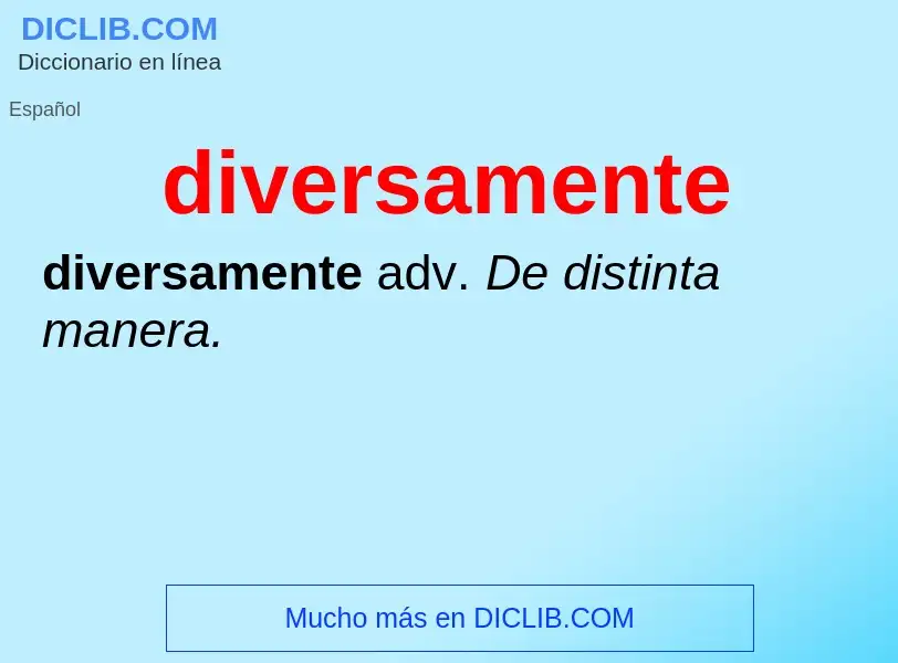 What is diversamente - definition