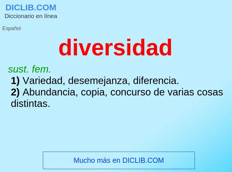 Что такое diversidad - определение