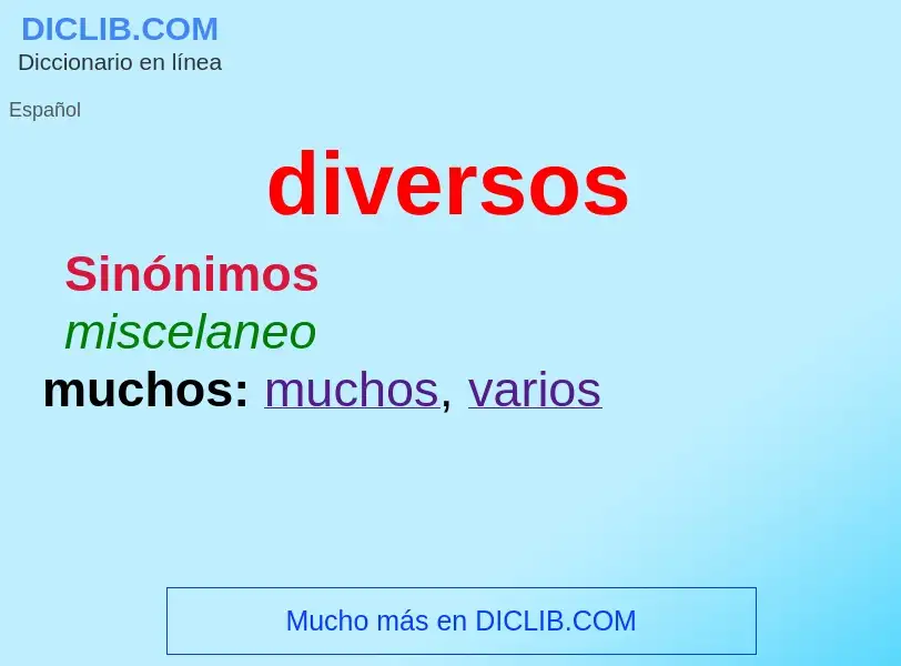 What is diversos - definition