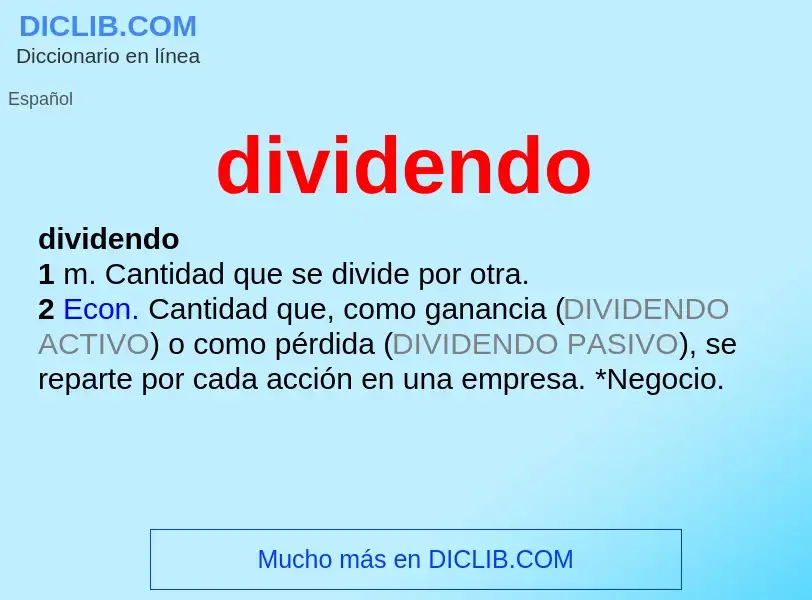 Wat is dividendo - definition