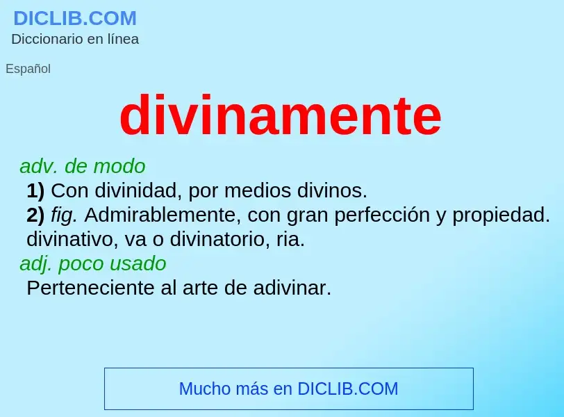 Wat is divinamente - definition