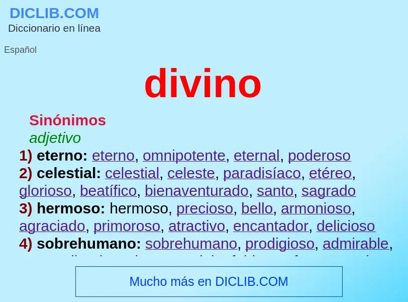 What is divino - meaning and definition