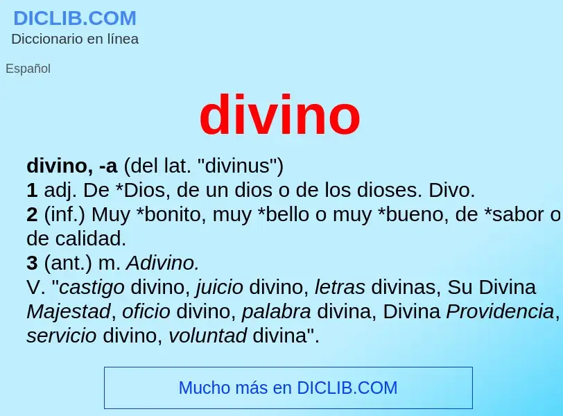 ¿Qué es divino? - significado y definición