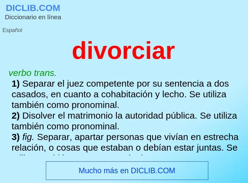 Wat is divorciar - definition