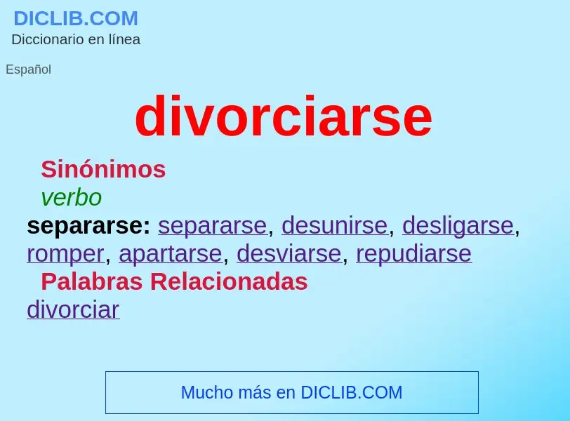 What is divorciarse - definition