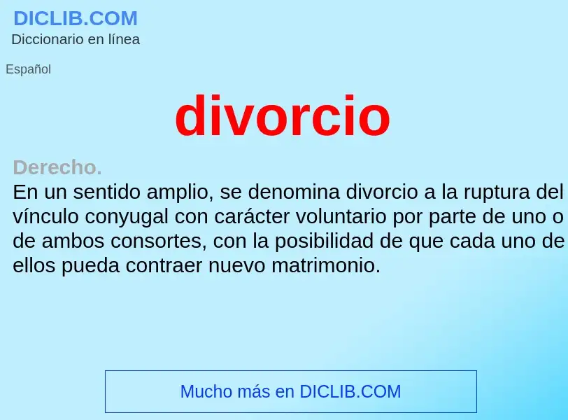 What is divorcio - definition