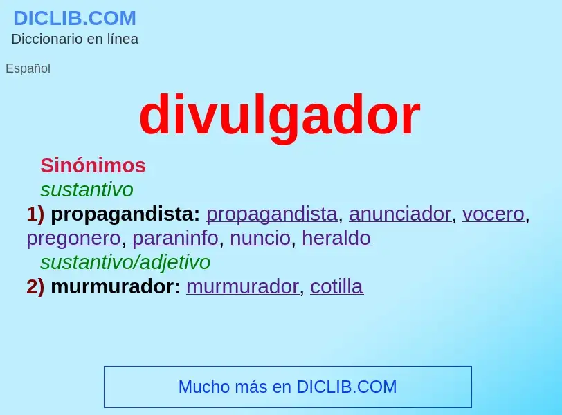 ¿Qué es divulgador? - significado y definición