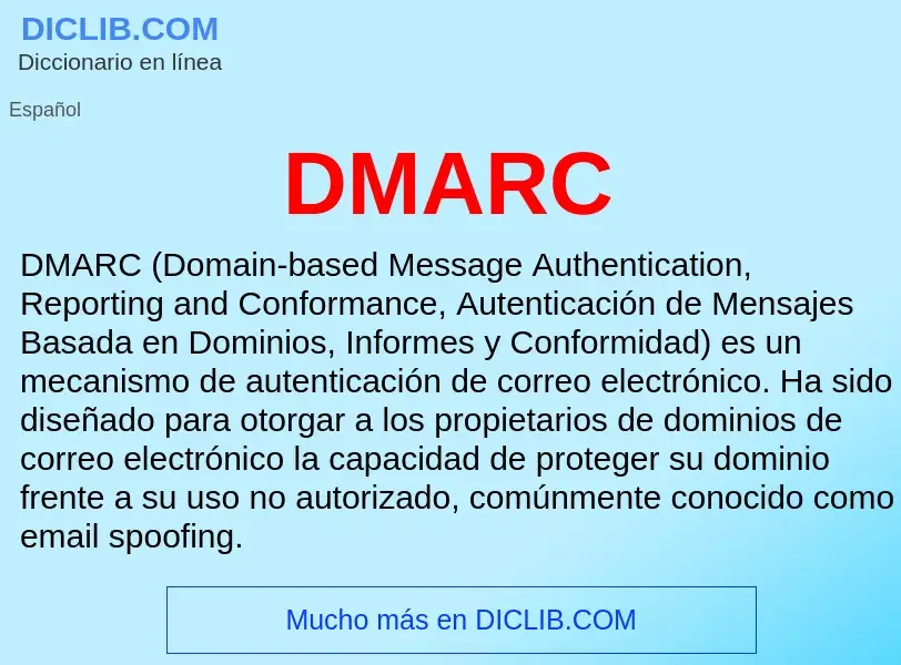 ¿Qué es DMARC? - significado y definición