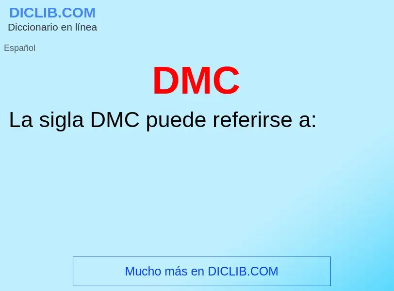 O que é DMC - definição, significado, conceito