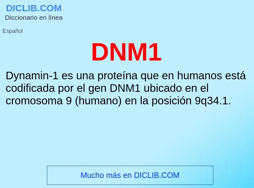 ¿Qué es DNM1? - significado y definición