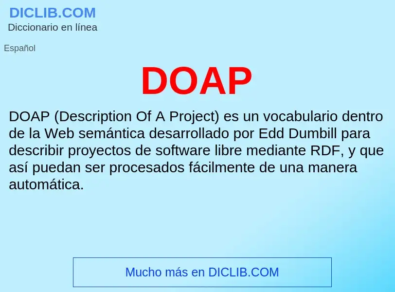 ¿Qué es DOAP? - significado y definición