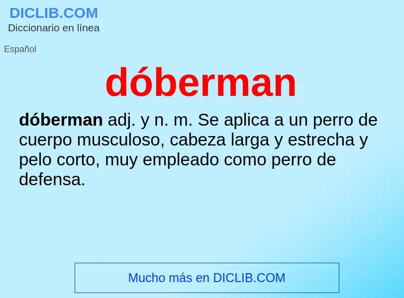 Wat is dóberman - definition