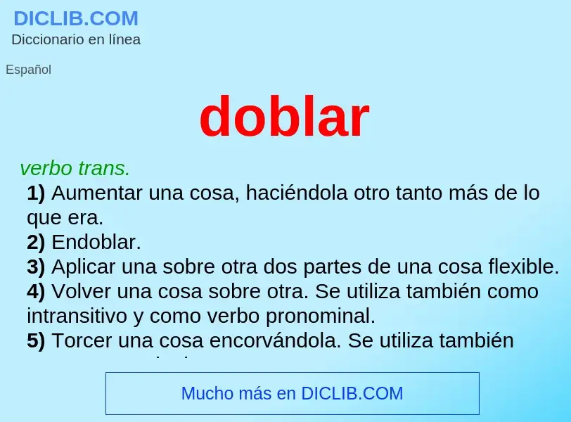 Wat is doblar - definition