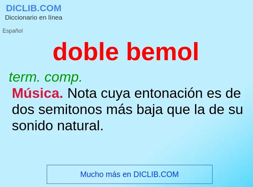 What is doble bemol - definition