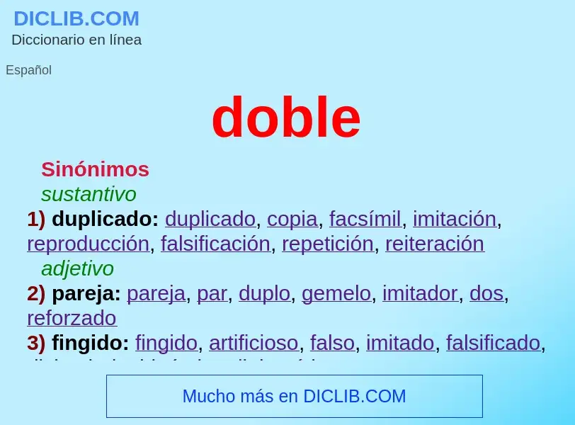 O que é doble - definição, significado, conceito