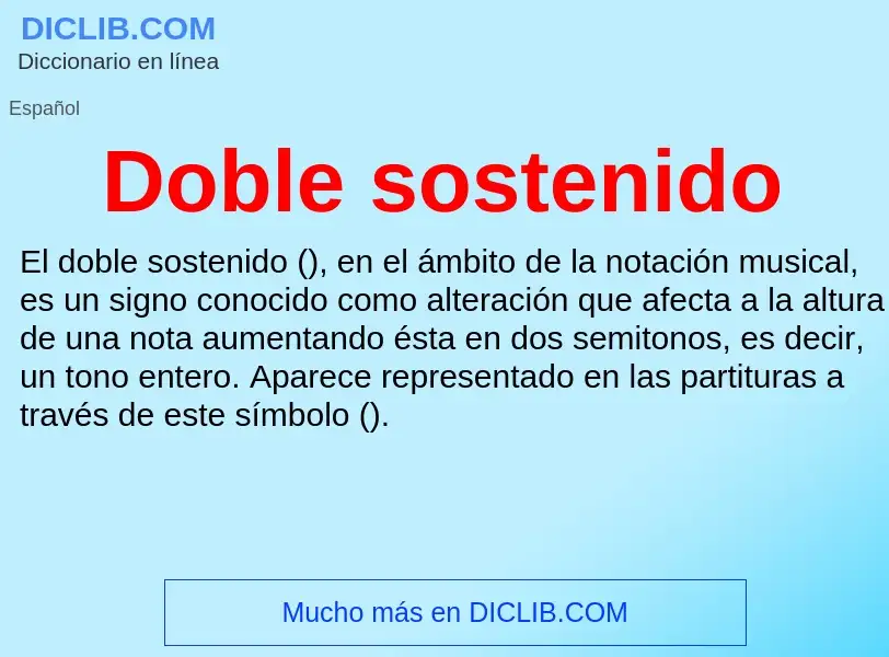 O que é Doble sostenido - definição, significado, conceito